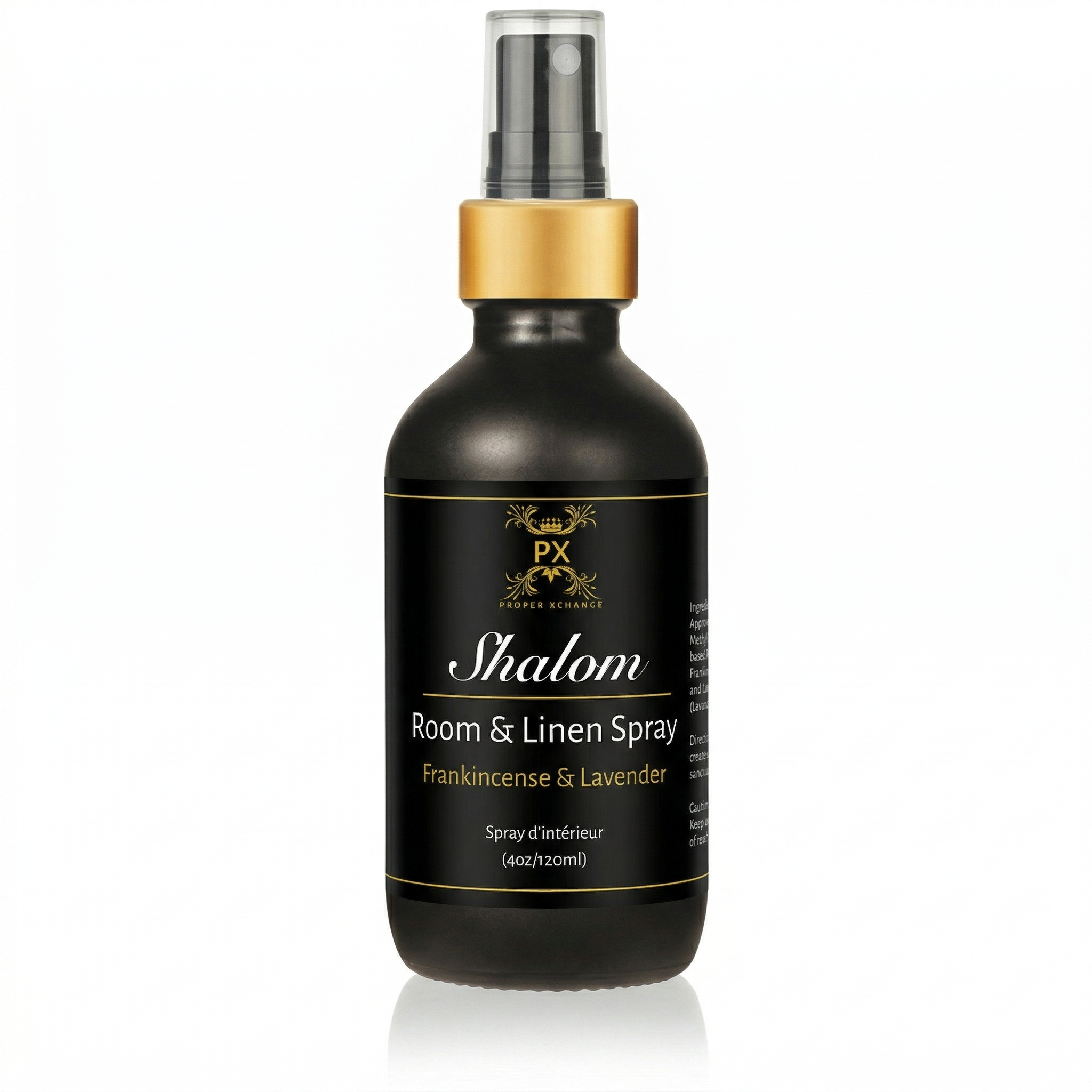 PX Shalom Room & Linen Spray bottle on a white background