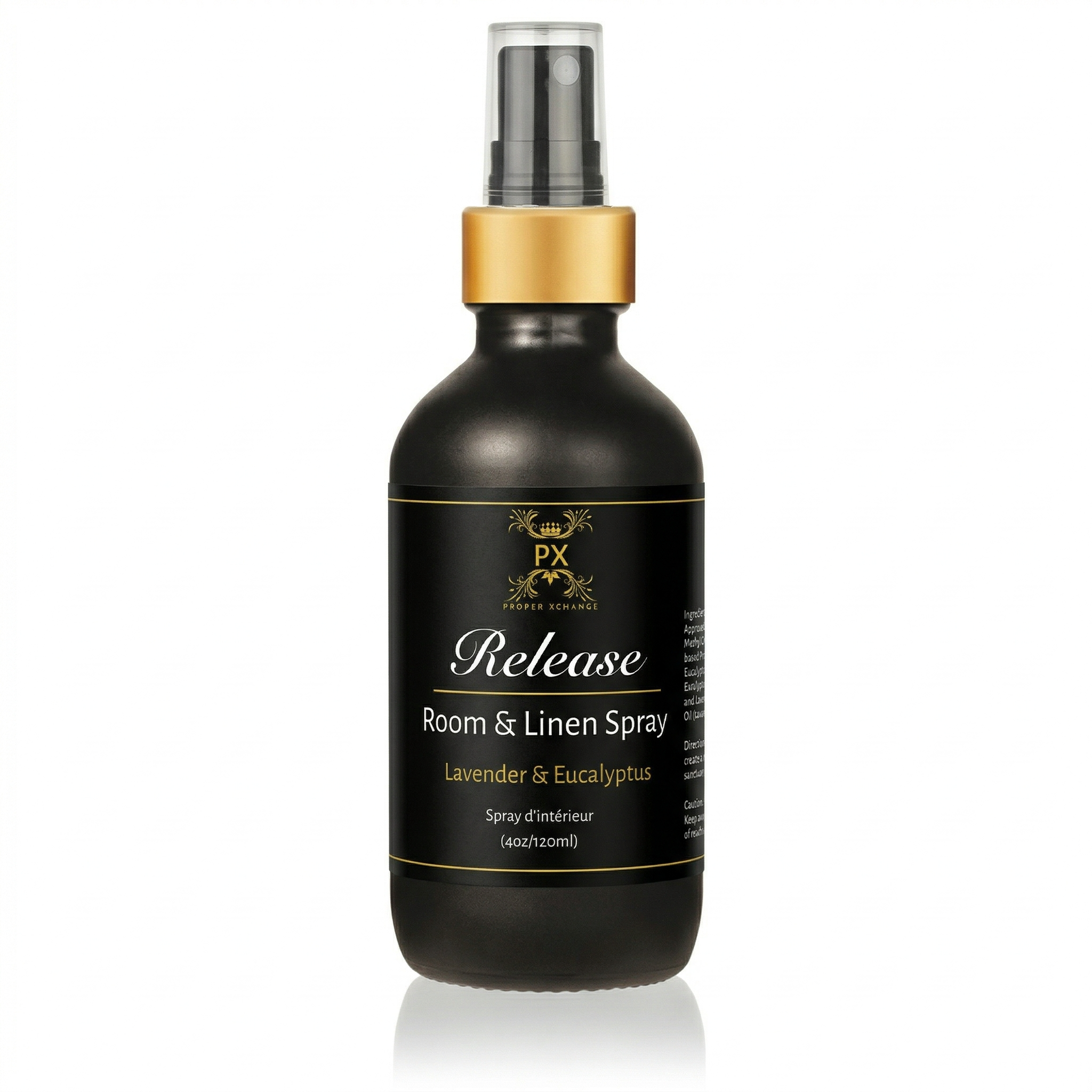 PX Release Room & Linen Spray bottle on a white background