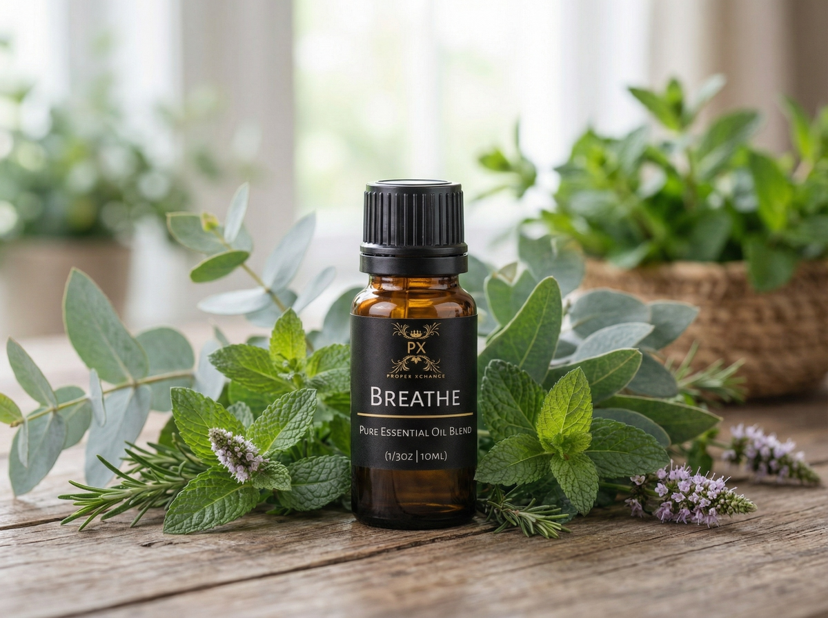 Breathe Essential Oil Blend – Fresh Mint & Botanical Aromatherapy