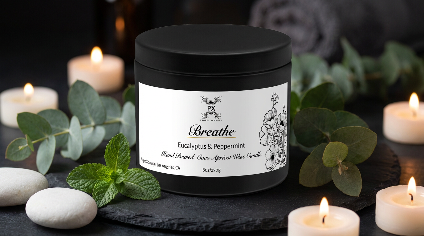 Breathe | Eucalyptus & Peppermint Luxury Aromatherapy Candle | 8oz