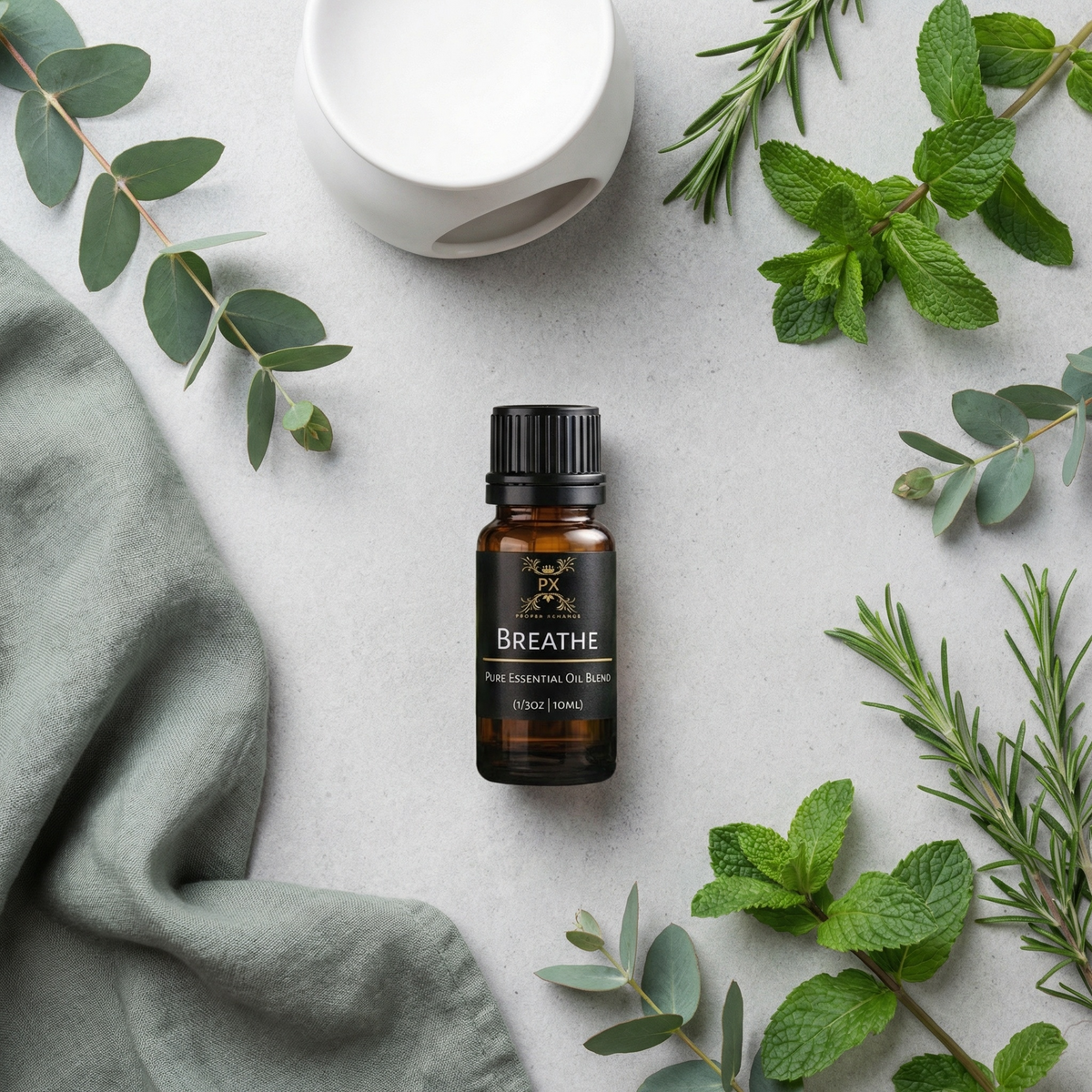 Breathe Essential Oil Blend – Fresh Mint & Botanical Aromatherapy